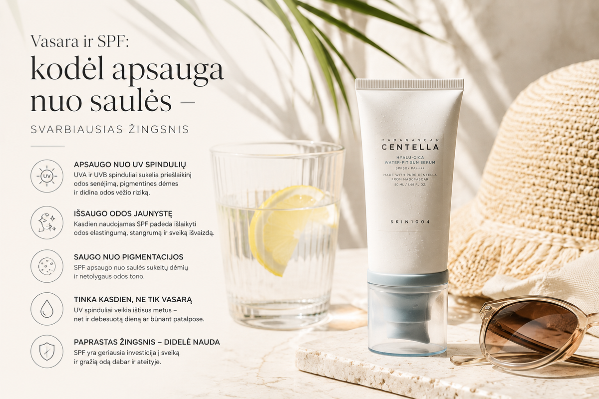 Vasara ir SPF: kodėl apsauga nuo saulės – svarbiausias žingsnis
