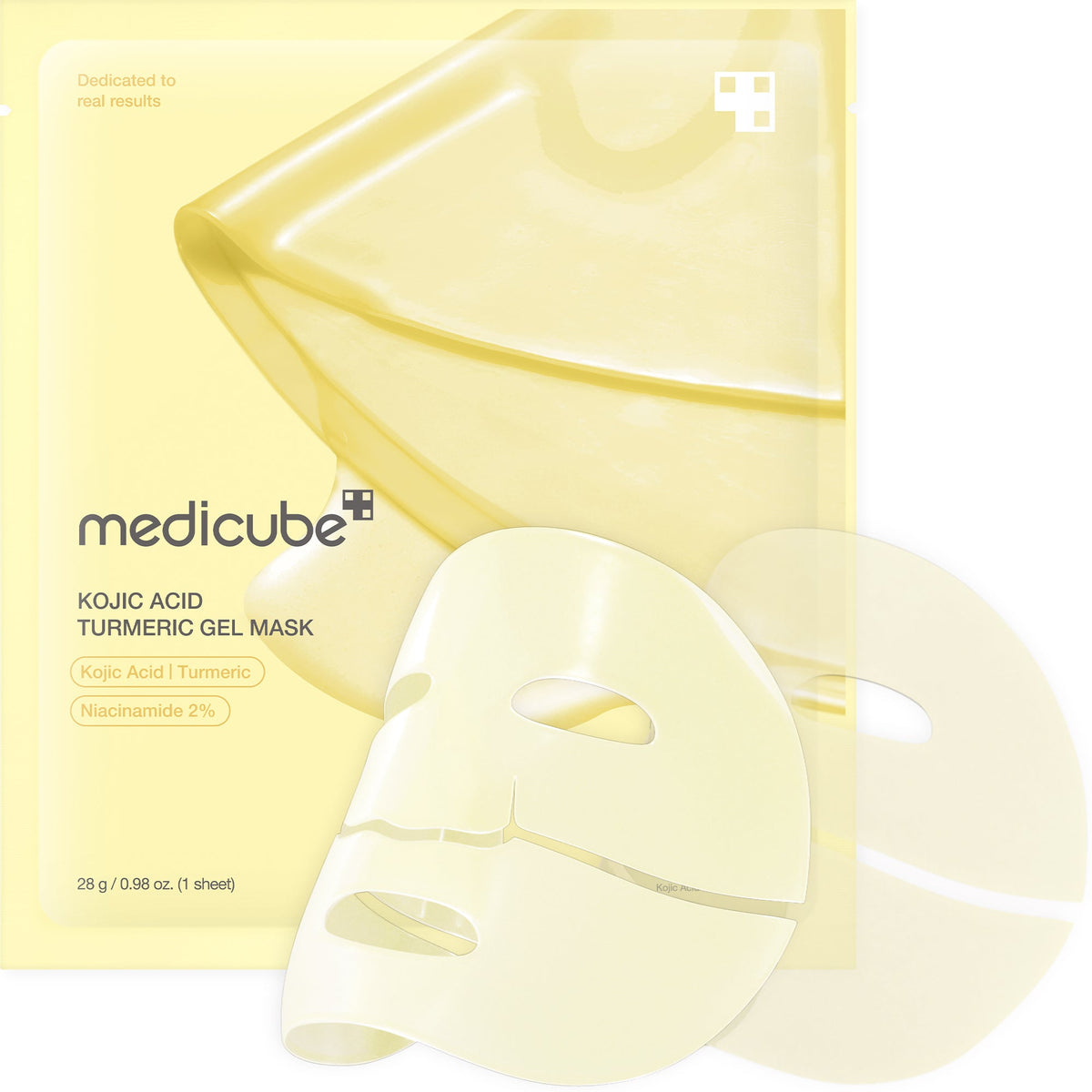 Medicube Kojic Acid & Turmeric Brightening Gel Mask, 4×28g – papildomas gamintojo vaizdas