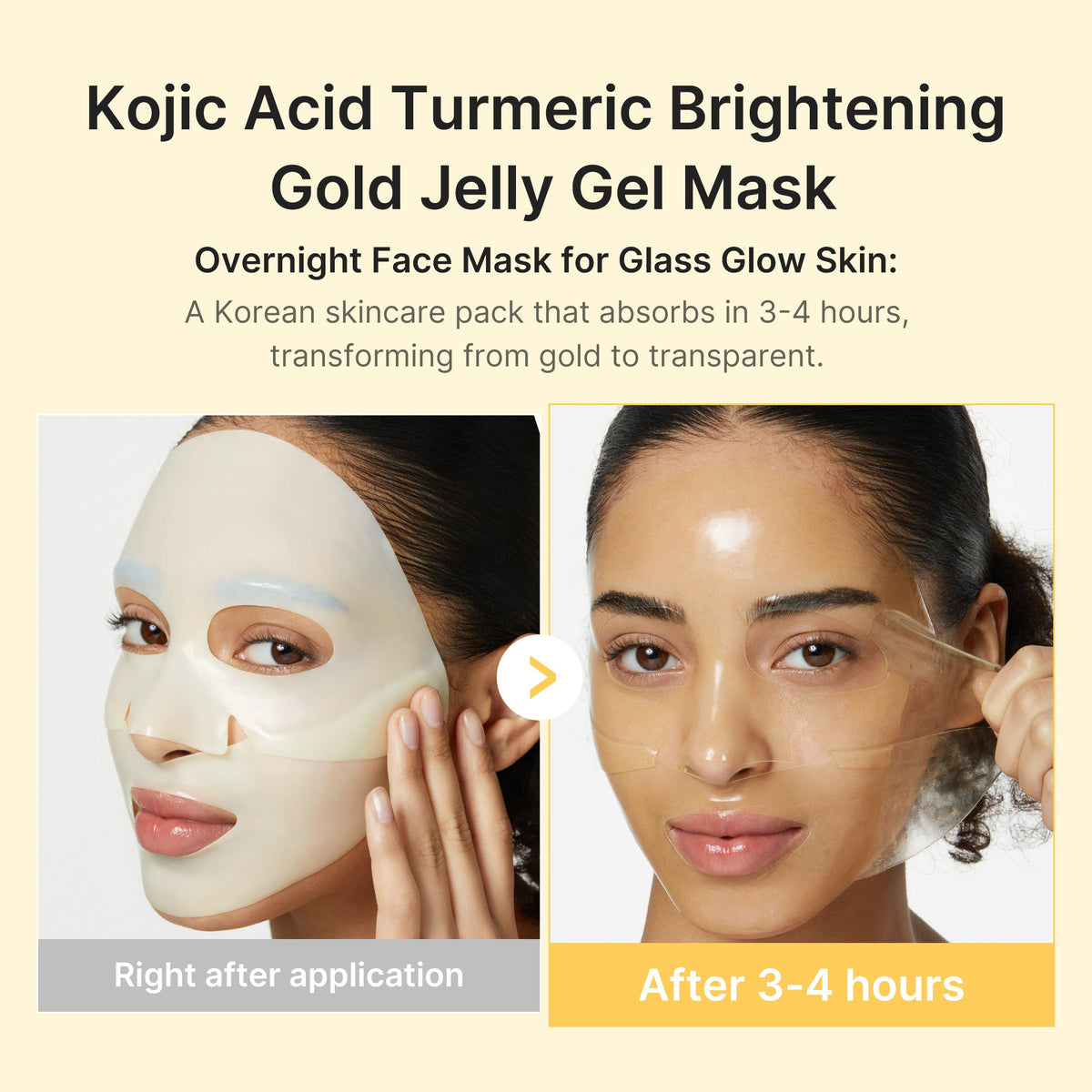 Medicube Kojic Acid & Turmeric Brightening Gel Mask, 4×28g – papildomas gamintojo vaizdas