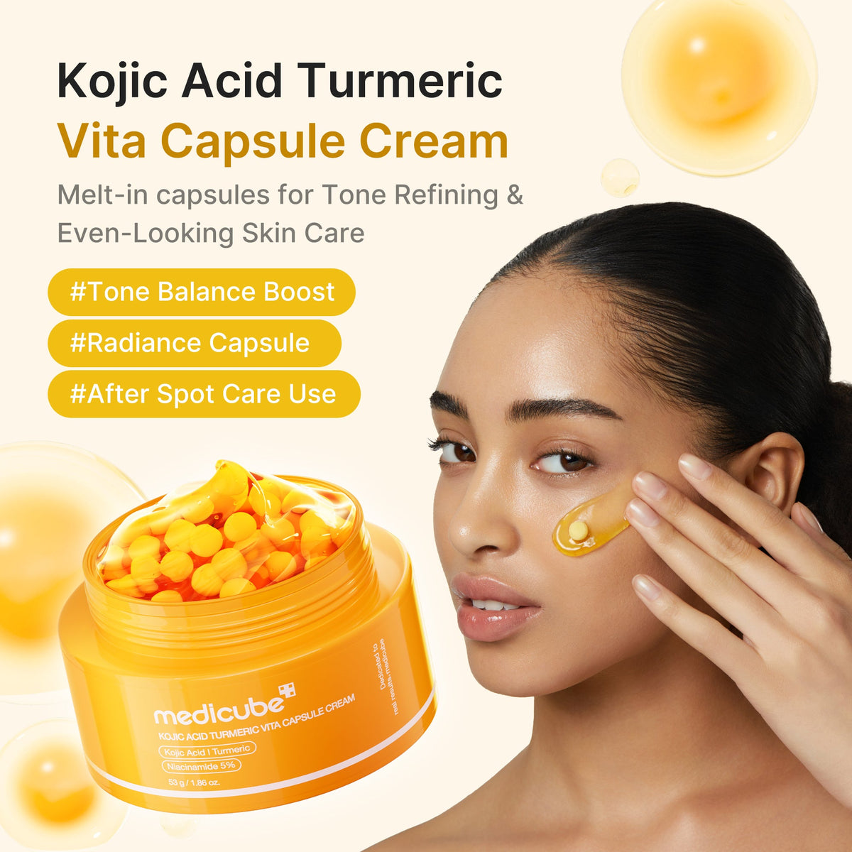 Medicube Kojic Acid & Turmeric Vita Capsule Cream, 53g – papildomas gamintojo vaizdas