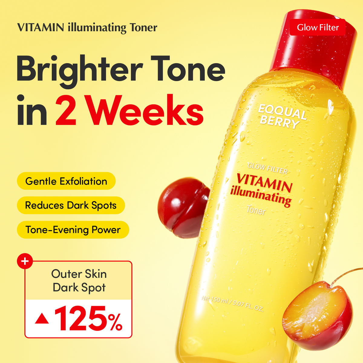 Eqqualberry Vitamin Illuminating Toner, 150ml – papildomas gamintojo vaizdas