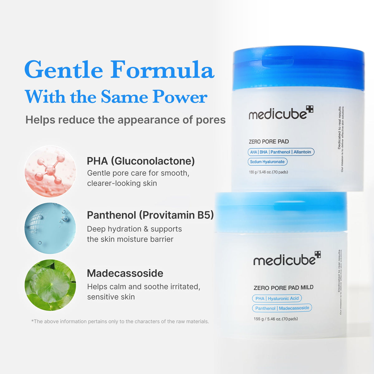 Medicube Zero Pore Mild Pad švelnūs šveičiamieji diskeliai, 155 g / 70 vnt. – papildomas gamintojo vaizdas