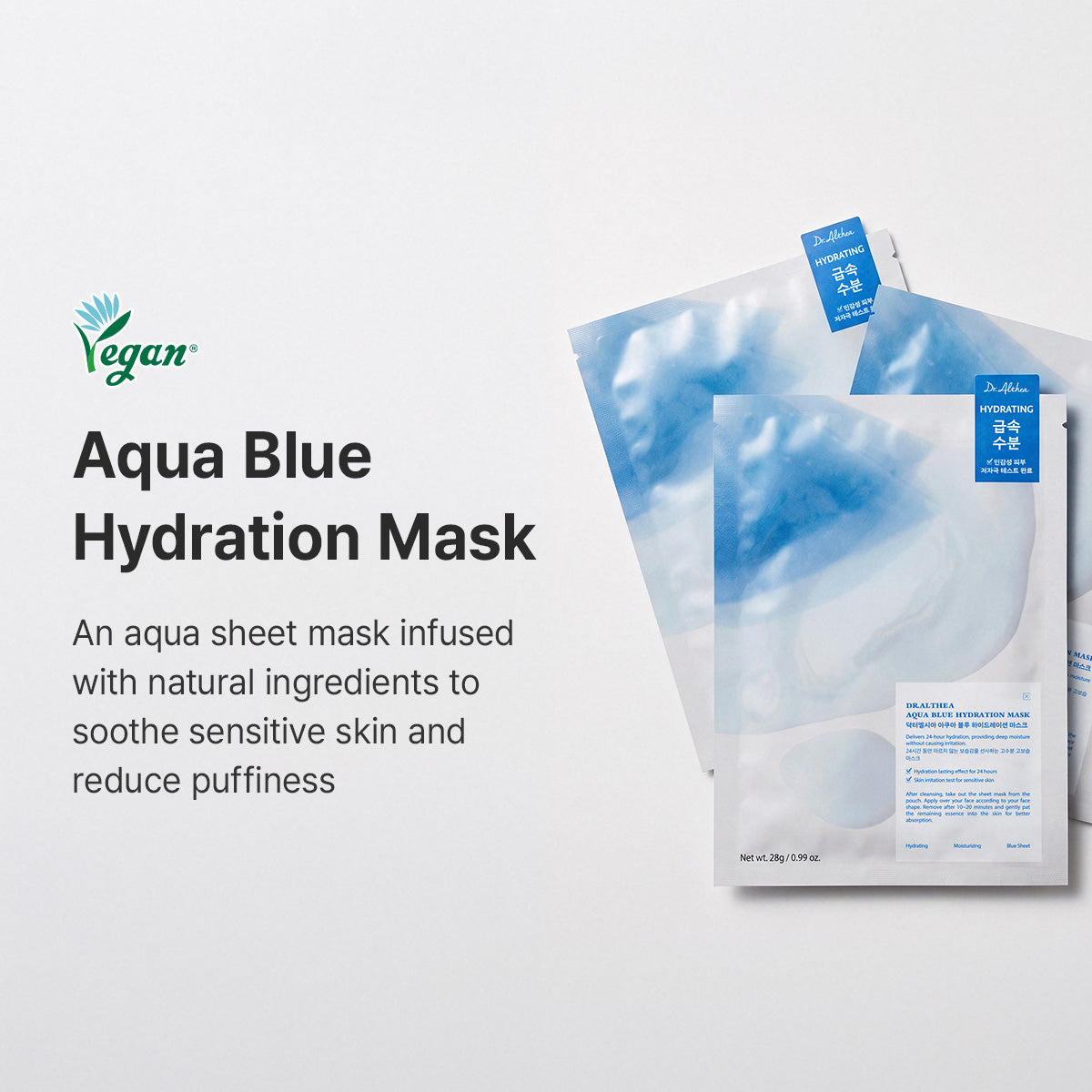 Dr. Althea Aqua Blue Hydration Mask, 28g×4pcs – papildomas gamintojo vaizdas