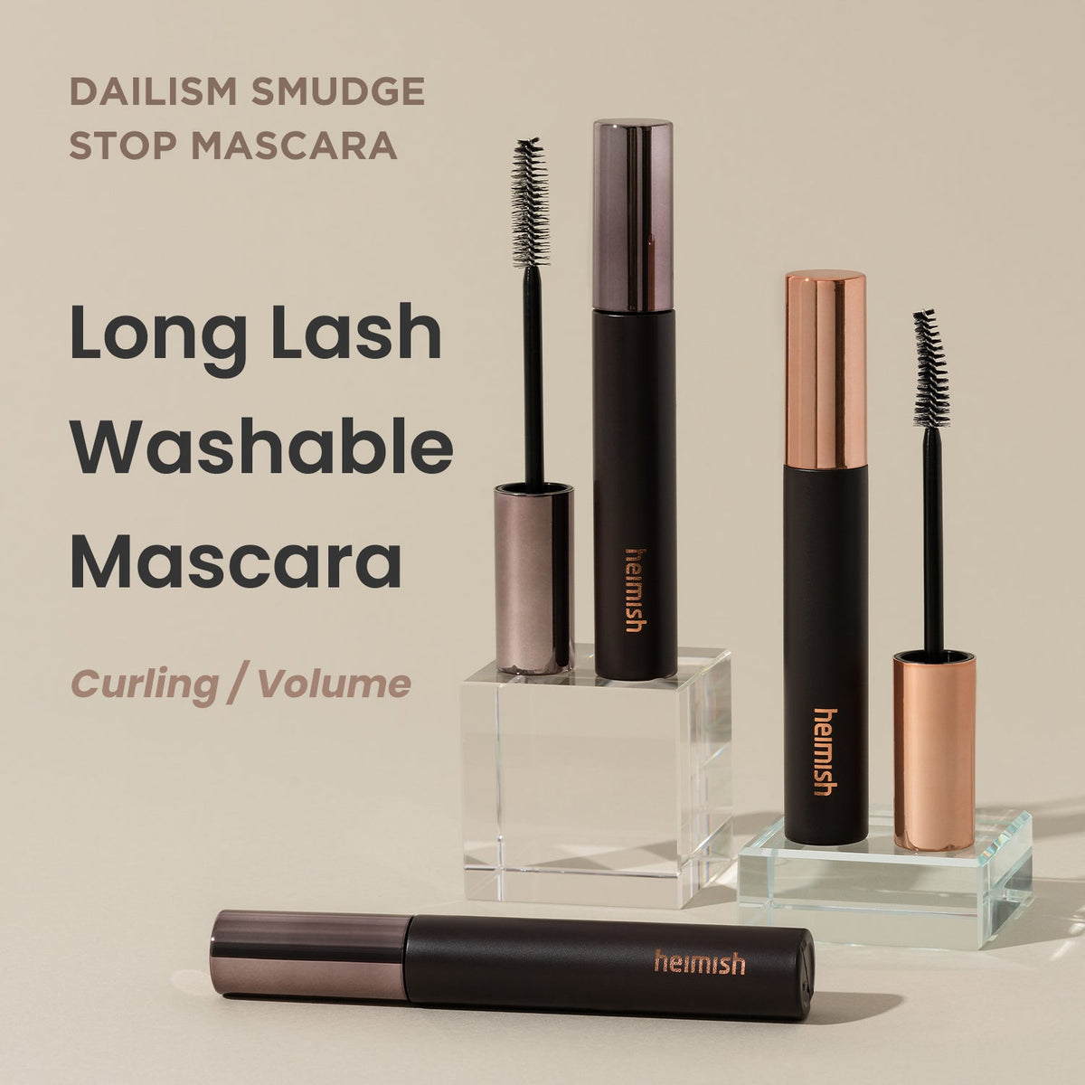 Heimish Dailism Smudge Stop Mascara Black Curling, 9g – papildomas gamintojo vaizdas