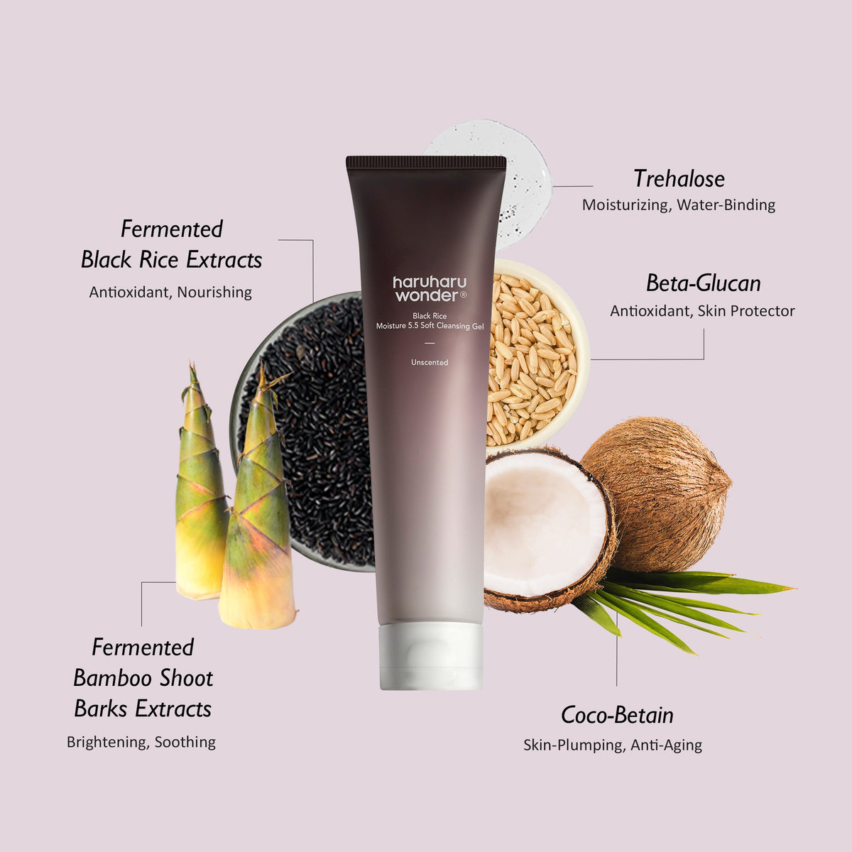 Haruharu Wonder Black Rice 5.5 Soft Cleansing Gel, 100ml – papildomas gamintojo vaizdas