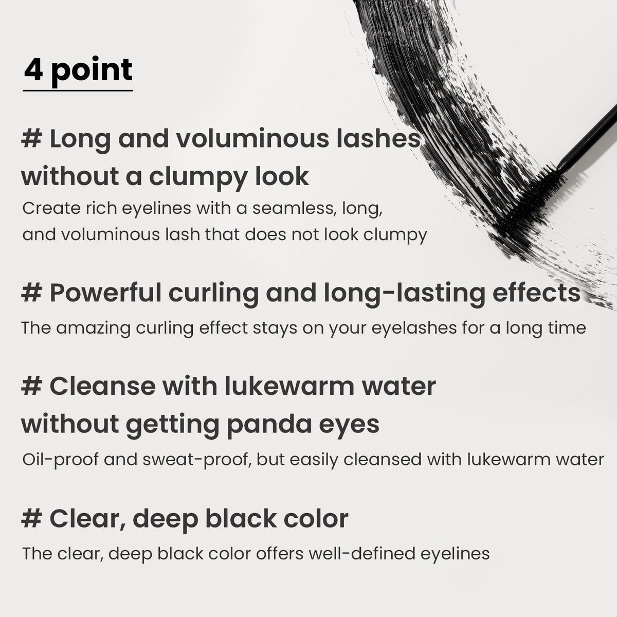 Heimish Dailism Smudge Stop Mascara Black Curling, 9g – papildomas gamintojo vaizdas
