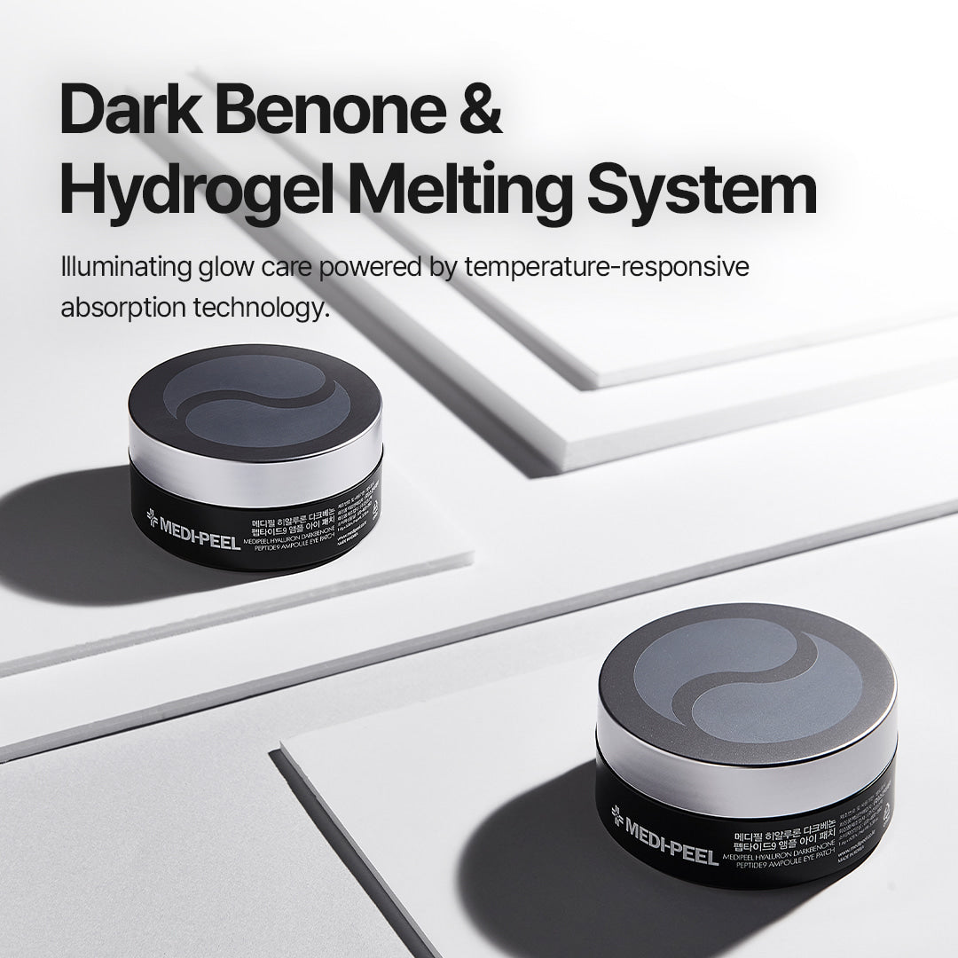 Medi-Peel Hyaluron Dark Benone 9 Peptide Ampoule Eye Patch hidrogelio paakių kaukės, 60 vnt. – papildomas gamintojo vaizdas