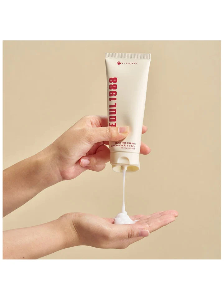 K – SECRET - SEOUL 1988 Cream : Snail Mucin 93% + Rice - 100ml