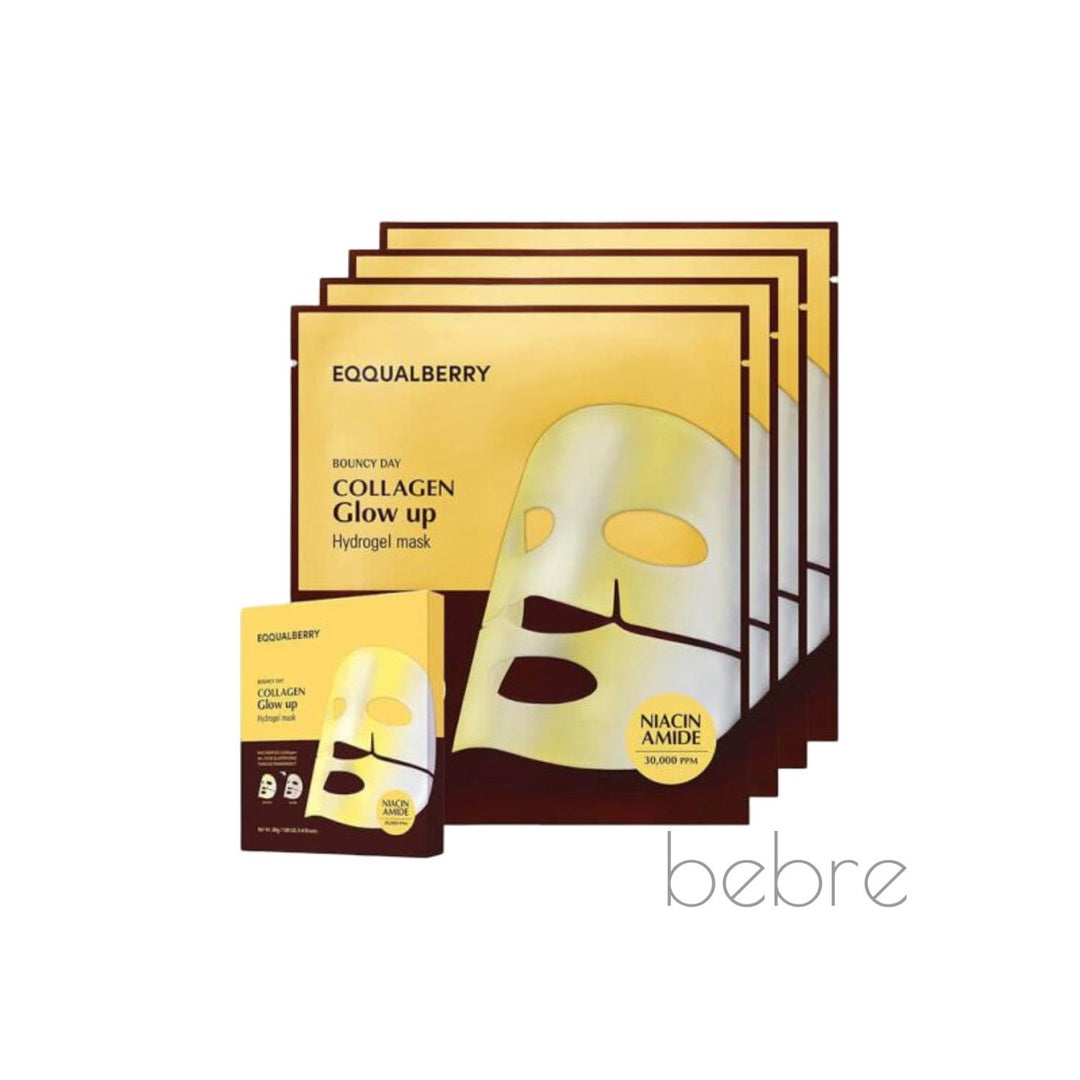 Eqqualberry Collagen Glow Up Hydrogel Mask, 4pcs