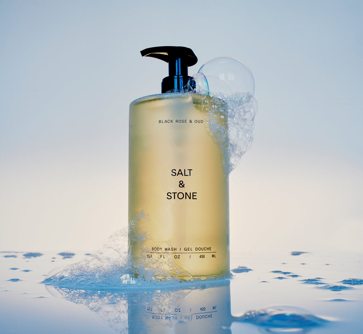 Salt & Stone Body Wash Black Rose & Oud, 450ml – papildomas gamintojo vaizdas