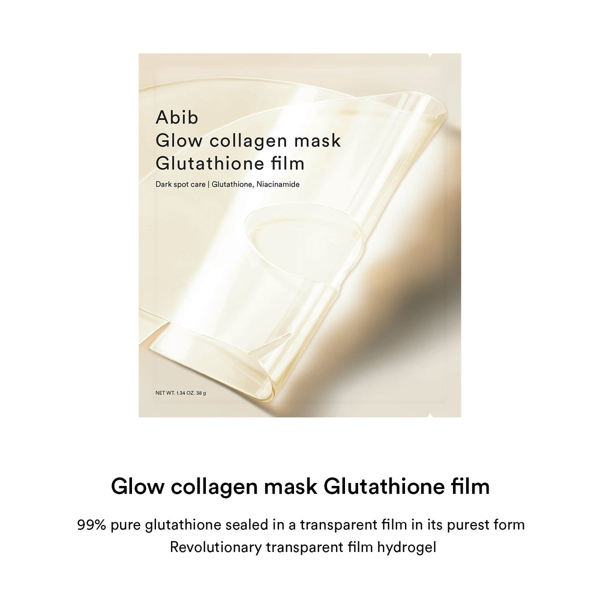 ABIB Glow Collagen Mask Glutathione Film, 38g – papildomas gamintojo vaizdas