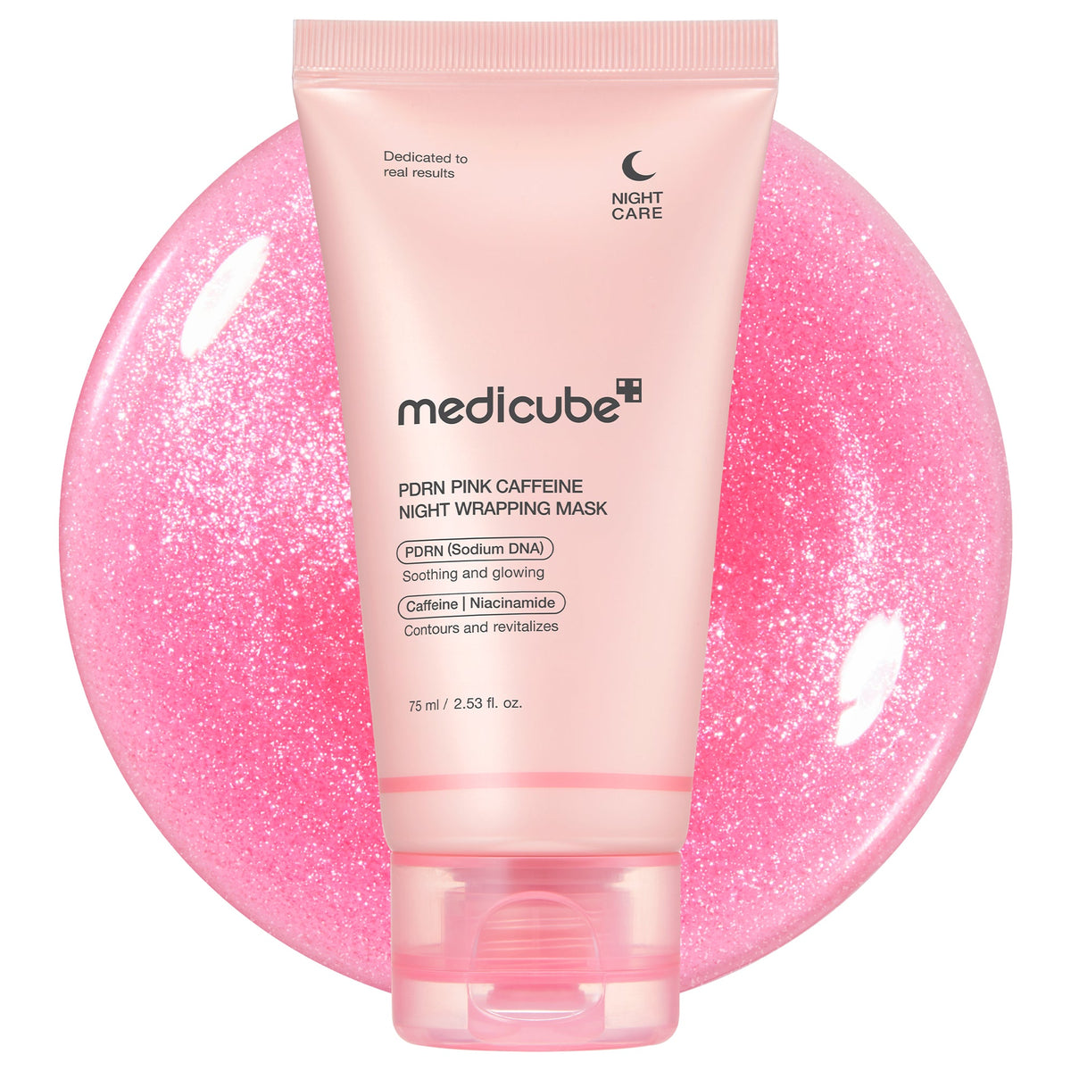 Medicube – PDRN Pink Caffeine Night Wrapping Mask, 75ml – papildomas gamintojo vaizdas