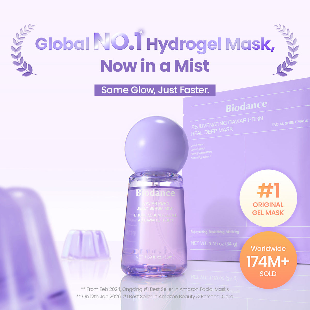 Biodance Caviar PDRN Jelly Serum Mist, 50ml – papildomas gamintojo vaizdas