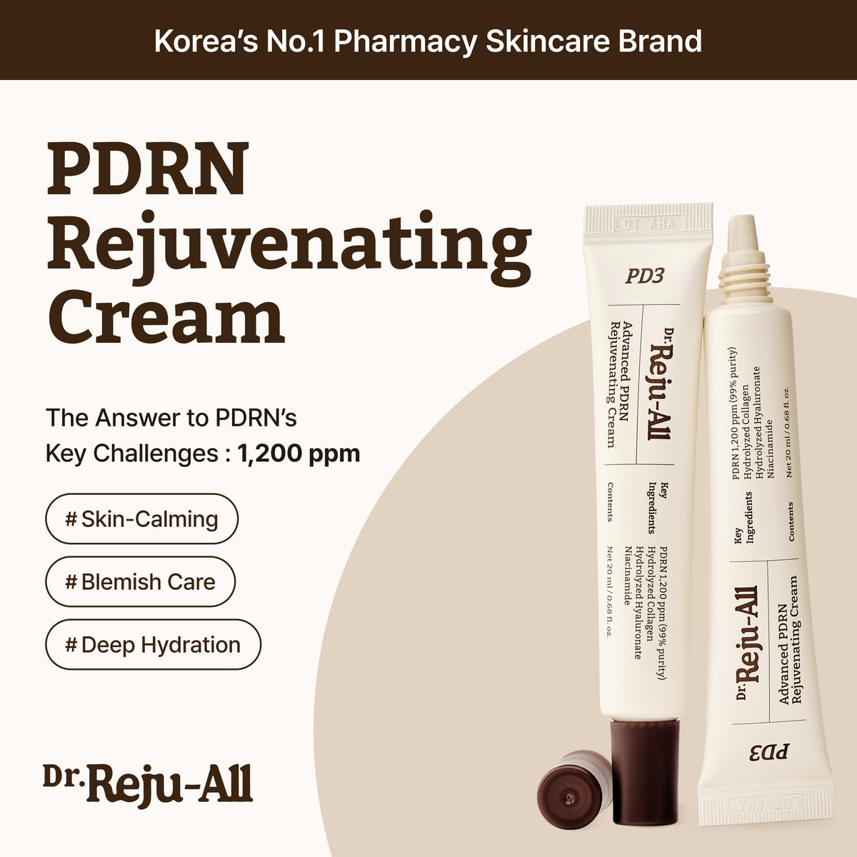 Dr. Reju-All Advanced PDRN Rejuvenating Cream, 20ml – papildomas gamintojo vaizdas