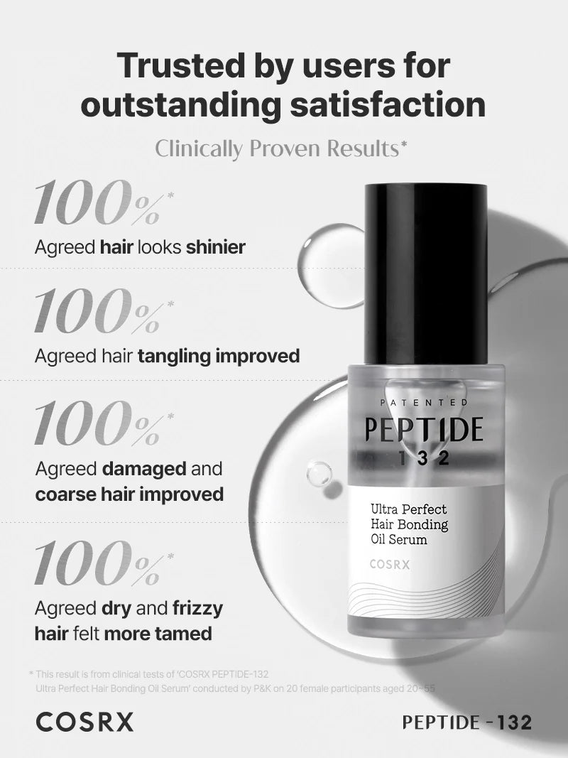 COSRX Peptide-132 Ultra Perfect Hair Bonding Oil Serum, 28ml – papildomas gamintojo vaizdas
