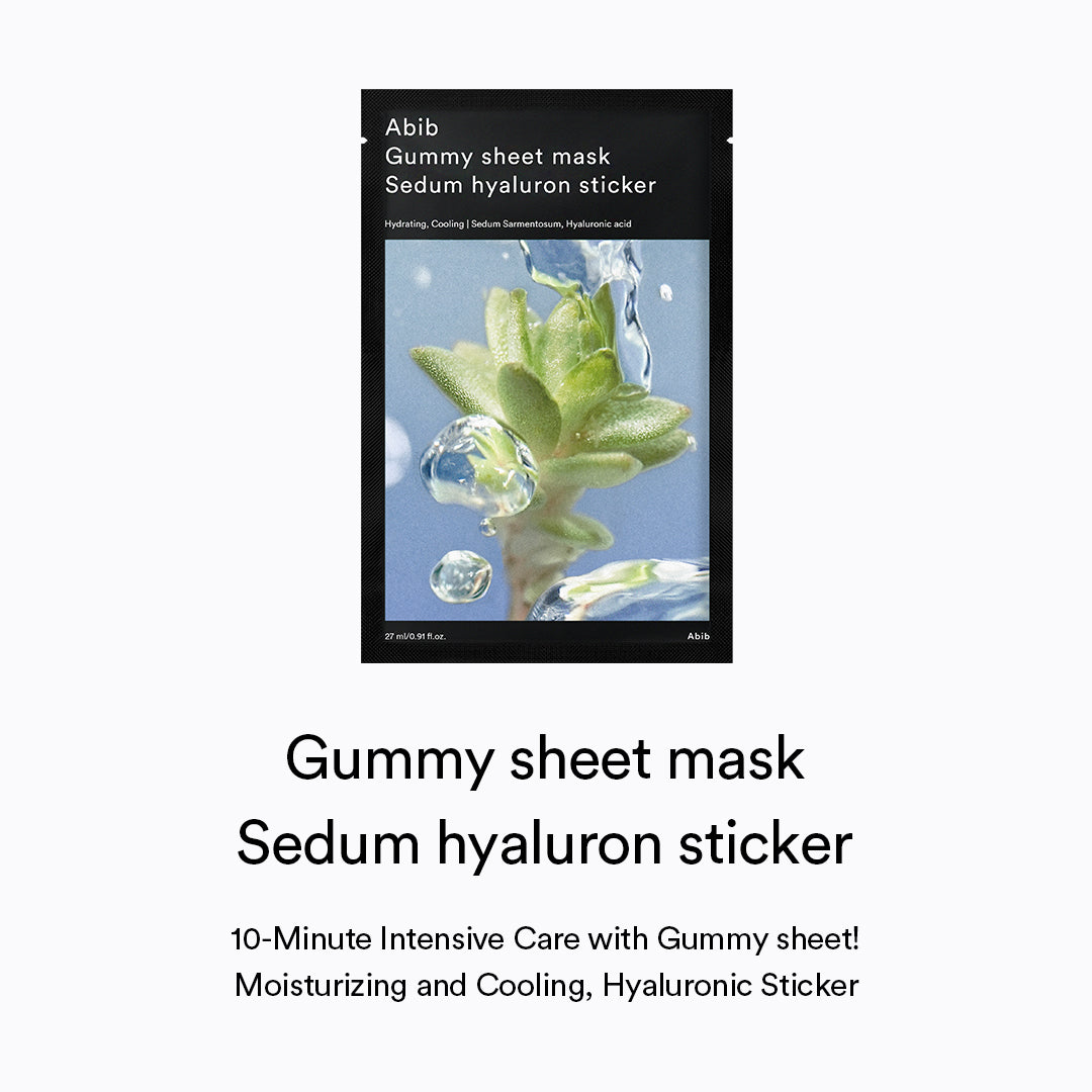 ABIB Gummy Sheet Mask Sedum Hyaluron Sticker, 27ml – papildomas gamintojo vaizdas