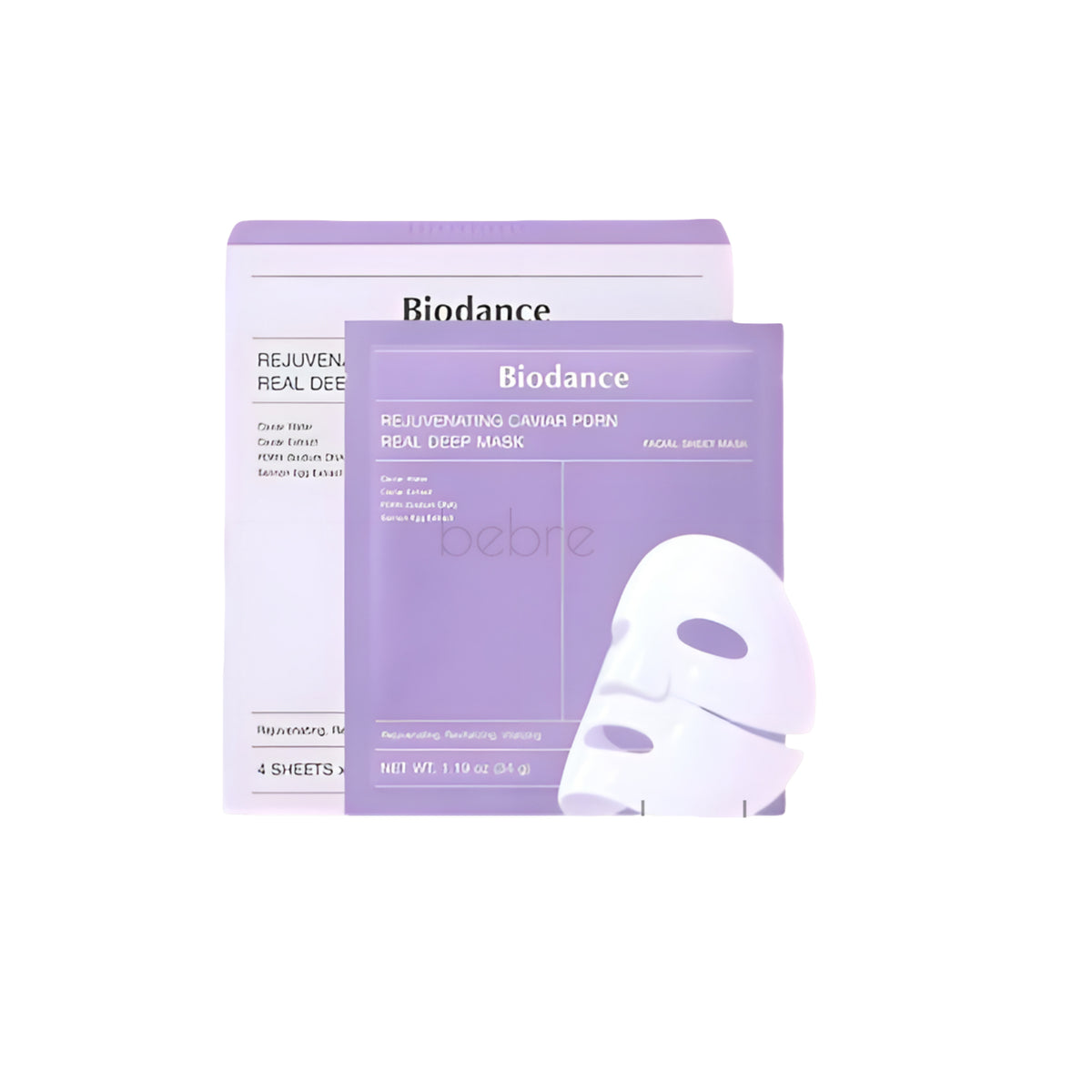 Biodance Rejuvenating Caviar PDRN Real Deep Mask, 34g×4pcs