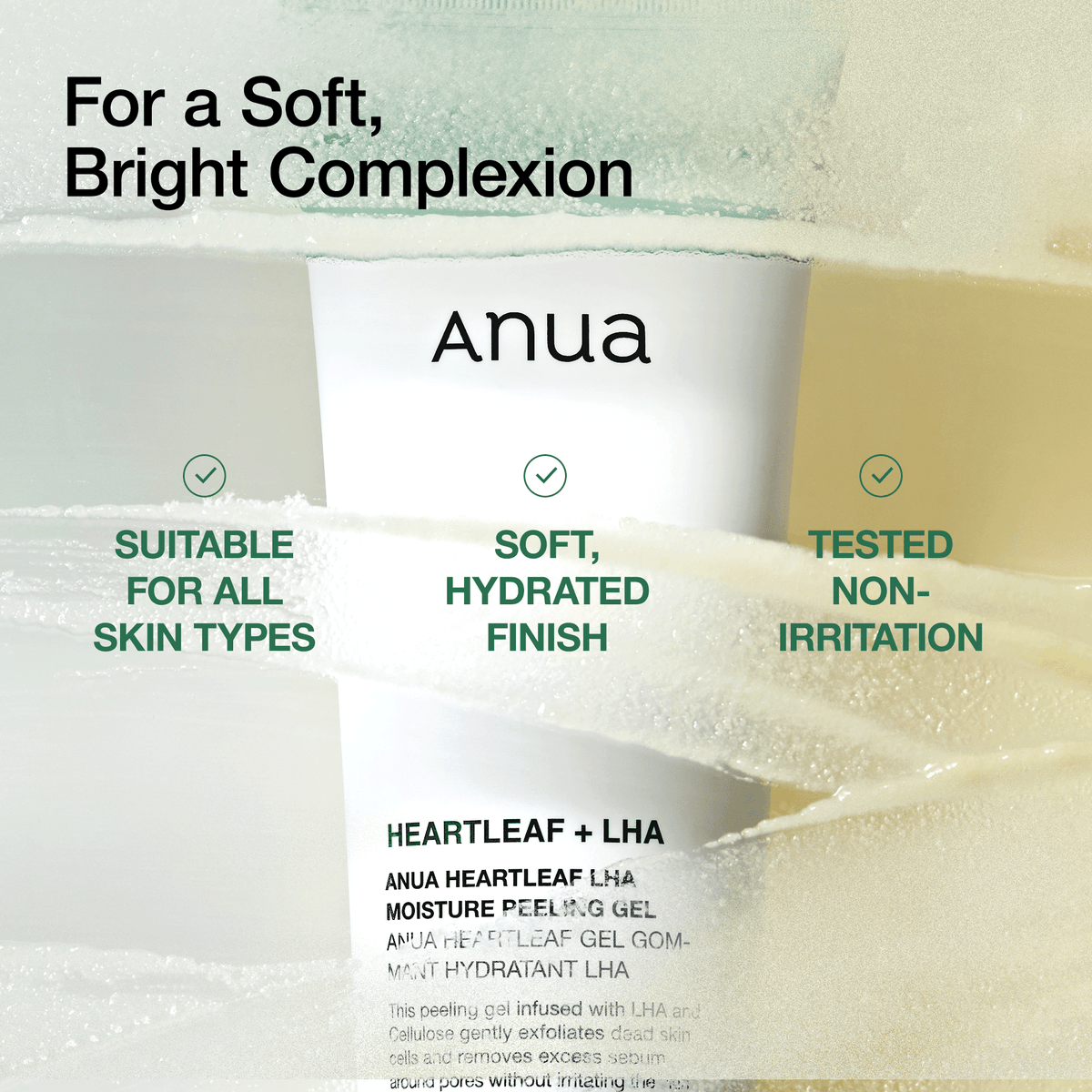 ANUA Heartleaf LHA Moisture Peeling Gel, 120ml – papildomas gamintojo vaizdas