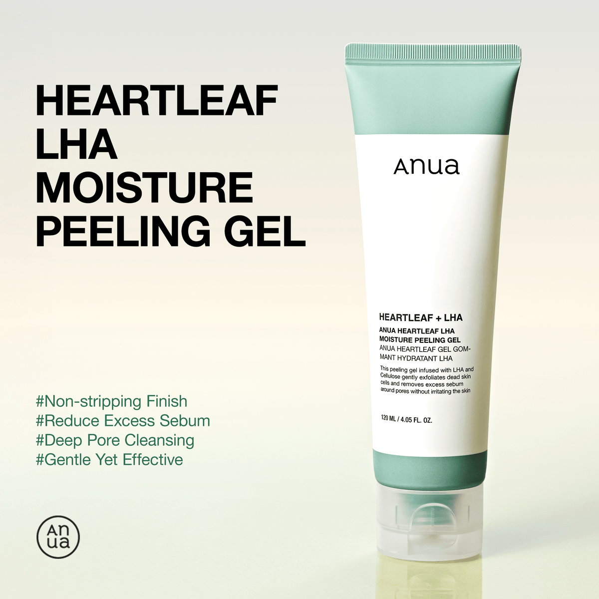 ANUA Heartleaf LHA Moisture Peeling Gel, 120ml – papildomas gamintojo vaizdas