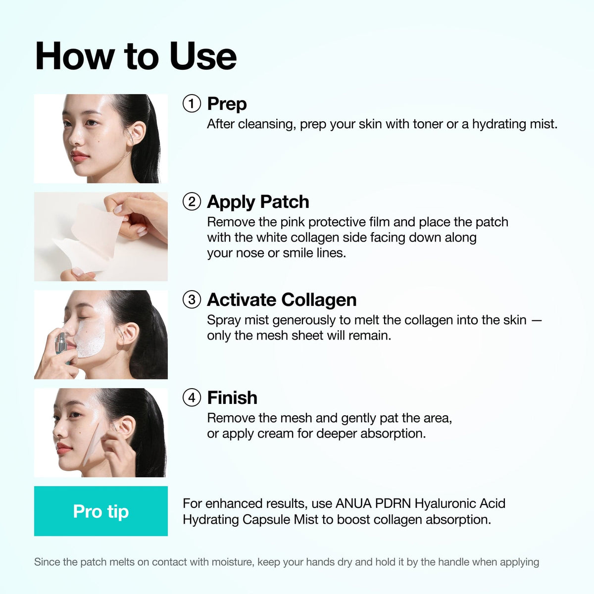 ANUA PDRN Collagen Melting Patch for Glass Skin, 4pcs – papildomas gamintojo vaizdas