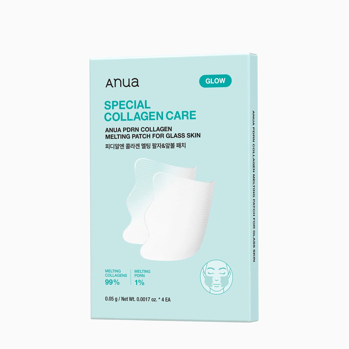 ANUA Patch fondente al collagene PDRN per una pelle effetto vetro, 4pz
