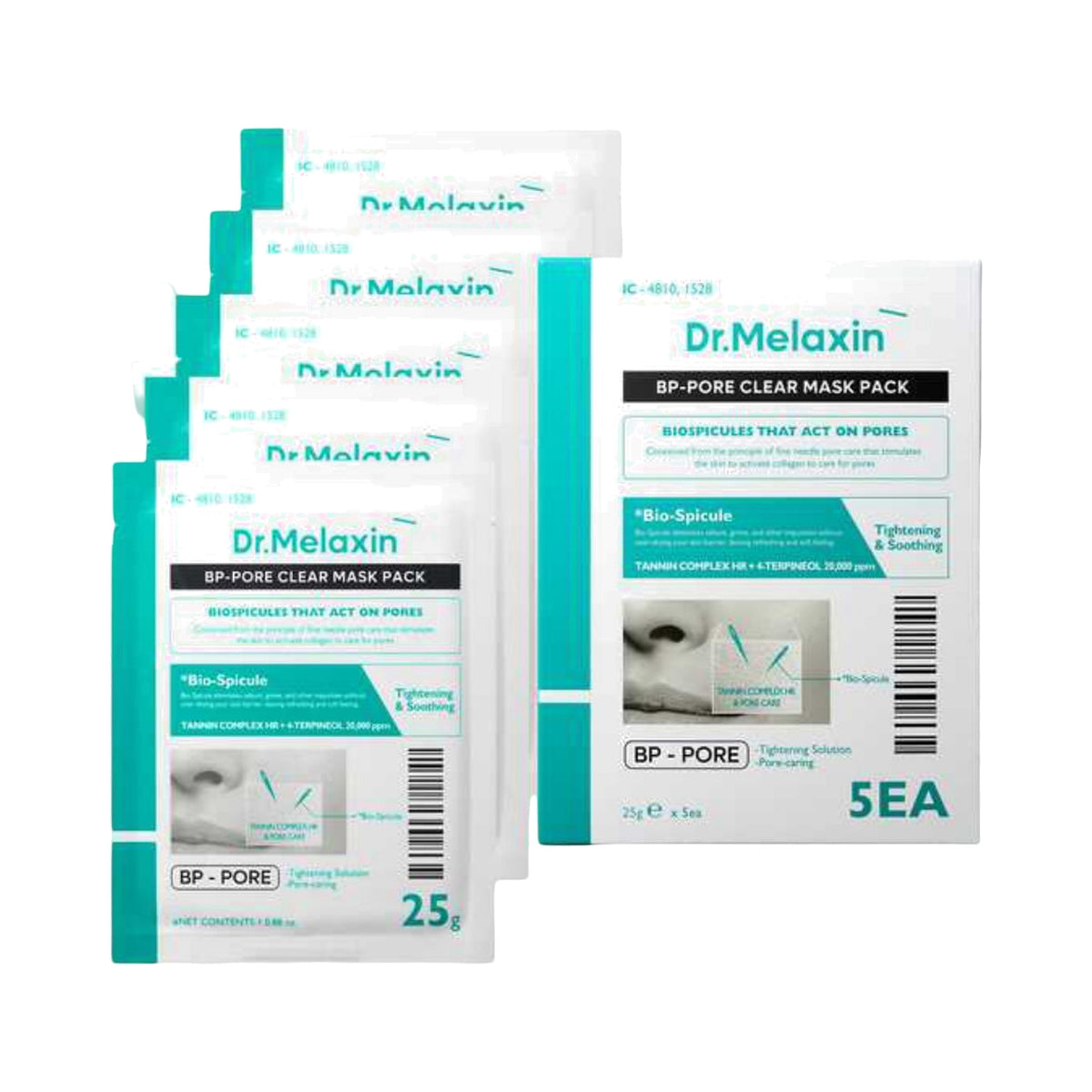 Dr.Melaxin BP Pore Clear Facial Mask, 5pcs