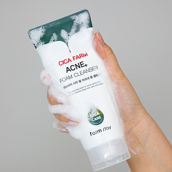Farmstay – Cica Farm Acne Foam Cleanser - 180ml – papildomas vaizdas 2