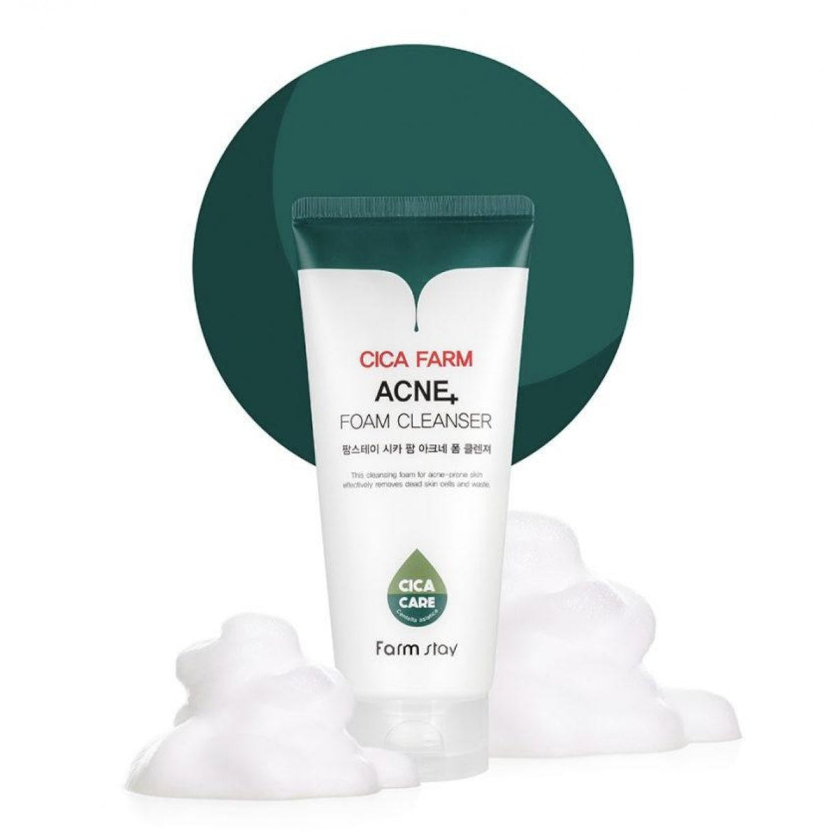Farmstay – Cica Farm Acne Foam Cleanser - 180ml – papildomas vaizdas 3