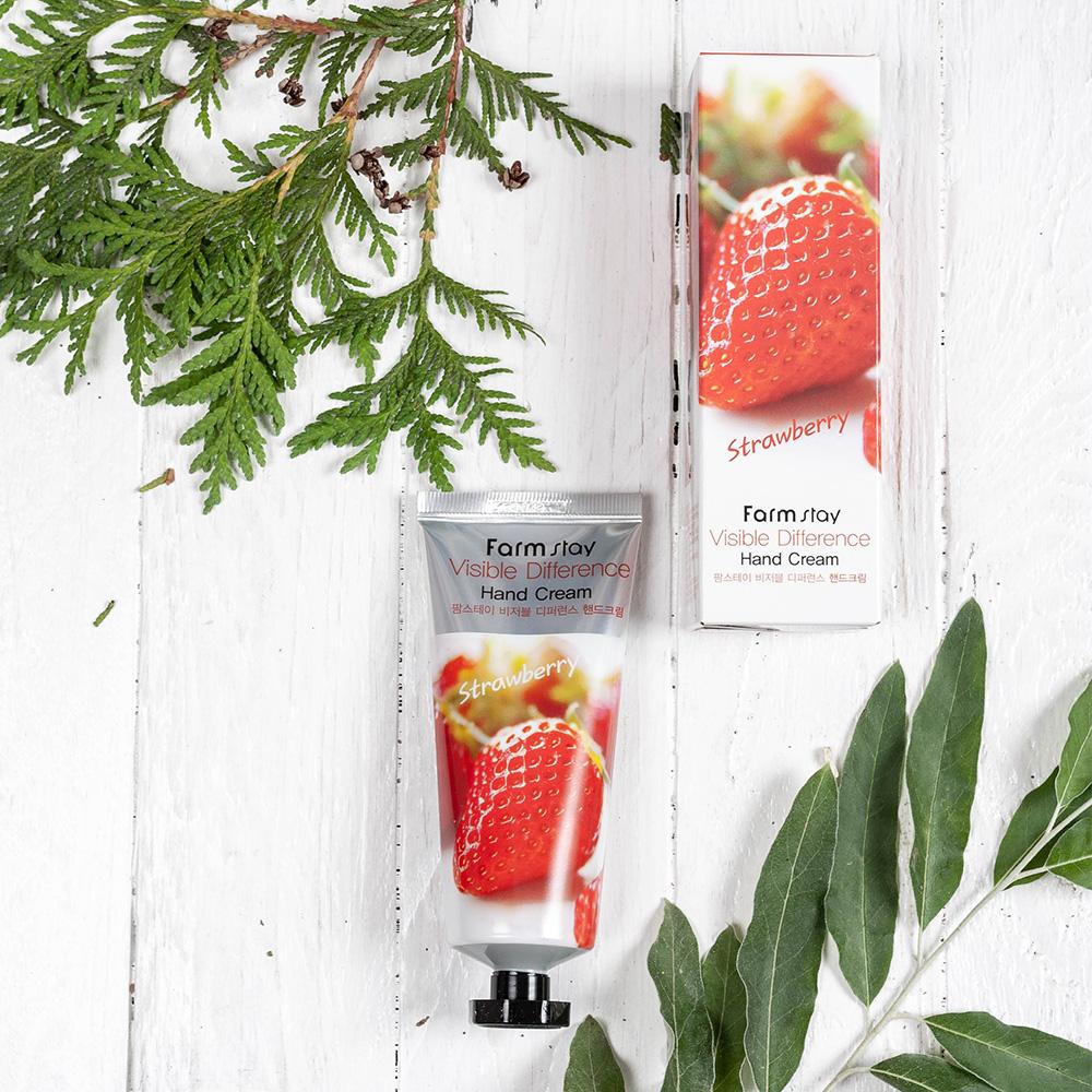 Farmstay – Visible Difference Hand Cream Strawberry, 100g – papildomas vaizdas 2