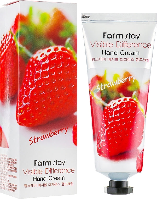 Farmstay – Visible Difference Hand Cream Strawberry, 100g – papildomas vaizdas 3