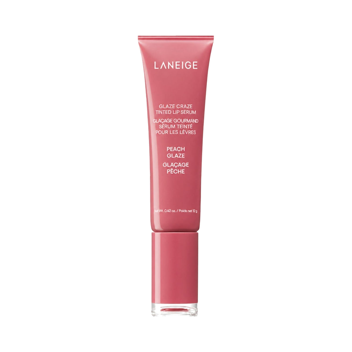 LANEIGE Glaze Craze Tinted Lip Serum Peach Glaze, 12g