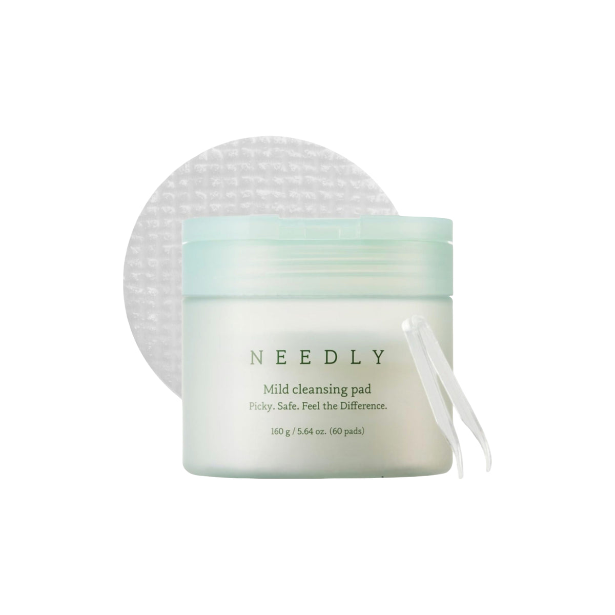 Needly Mild Cleansing Pad Makeup Remover, 60pcs
