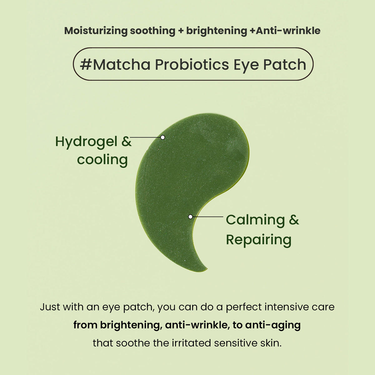 Heimish Matcha Biome Hydrogel Eye Patch, 1.4g×60pcs – papildomas gamintojo vaizdas