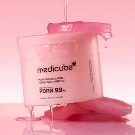 Medicube – PDRN Pink Collagen Toning Gel Toner Pad, 120ml (70pcs)