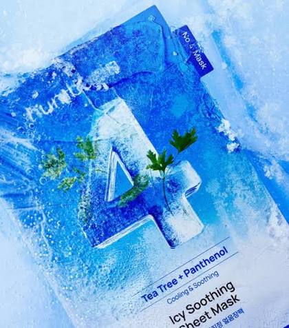 Numbuzin No.4 Icy Soothing Sheet Mask raminamoji lakštinė kaukė, 27 g / 1 vnt.