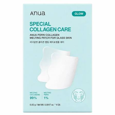 ANUA Patch fondente al collagene PDRN per una pelle effetto vetro, 4pz