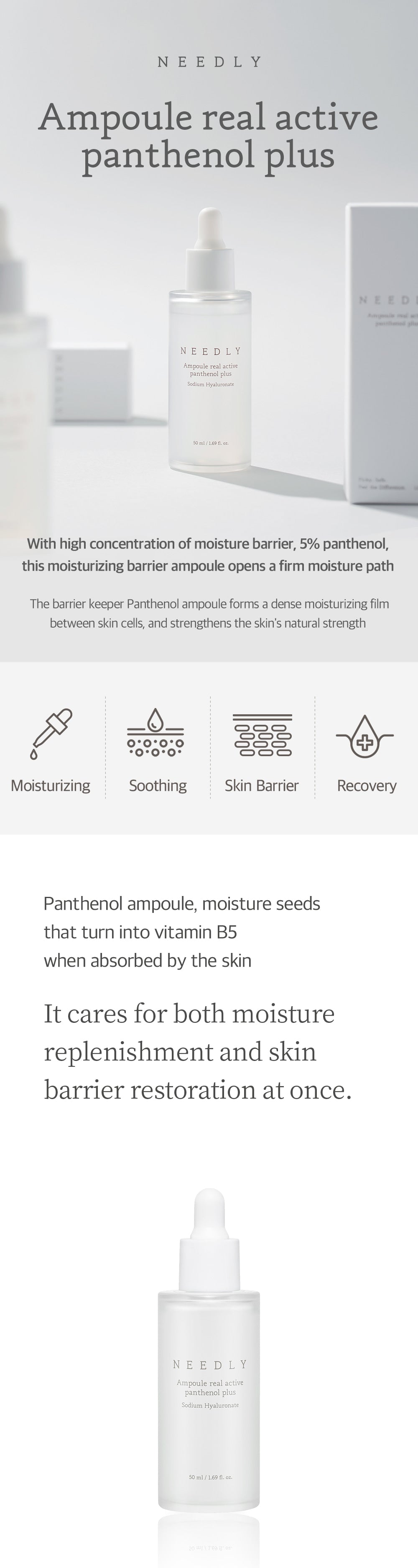 Needly Ampoule Real Active Panthenol Plus, 50ml – papildomas gamintojo vaizdas